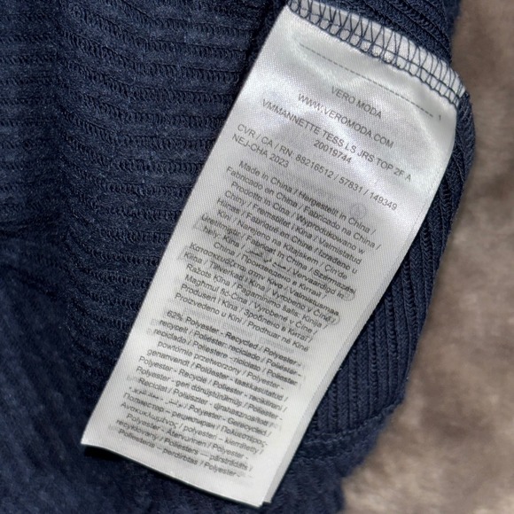 Vero Moda Maternity Navy Blazer Wrap Top‎ Long Sleeve L New with Tags - Picture 7 of 10